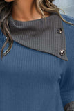 Decorative Button Long Sleeve Blouse - Trendsi - Flyclothing LLC