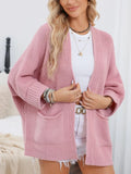 Chunky Knit Open Front Cardigan - Trendsi - Flyclothing LLC