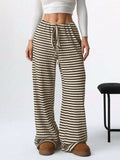 Tied Striped Wide Leg Pants - Trendsi - Flyclothing LLC