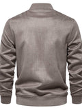 Men's Baseball Collar Snap Down Jacket - Trendsi - Flyclothing LLC