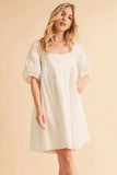 Aemi + Co Square Neck Babydoll Dress with Pockets - Trendsi - Flyclothing LLC