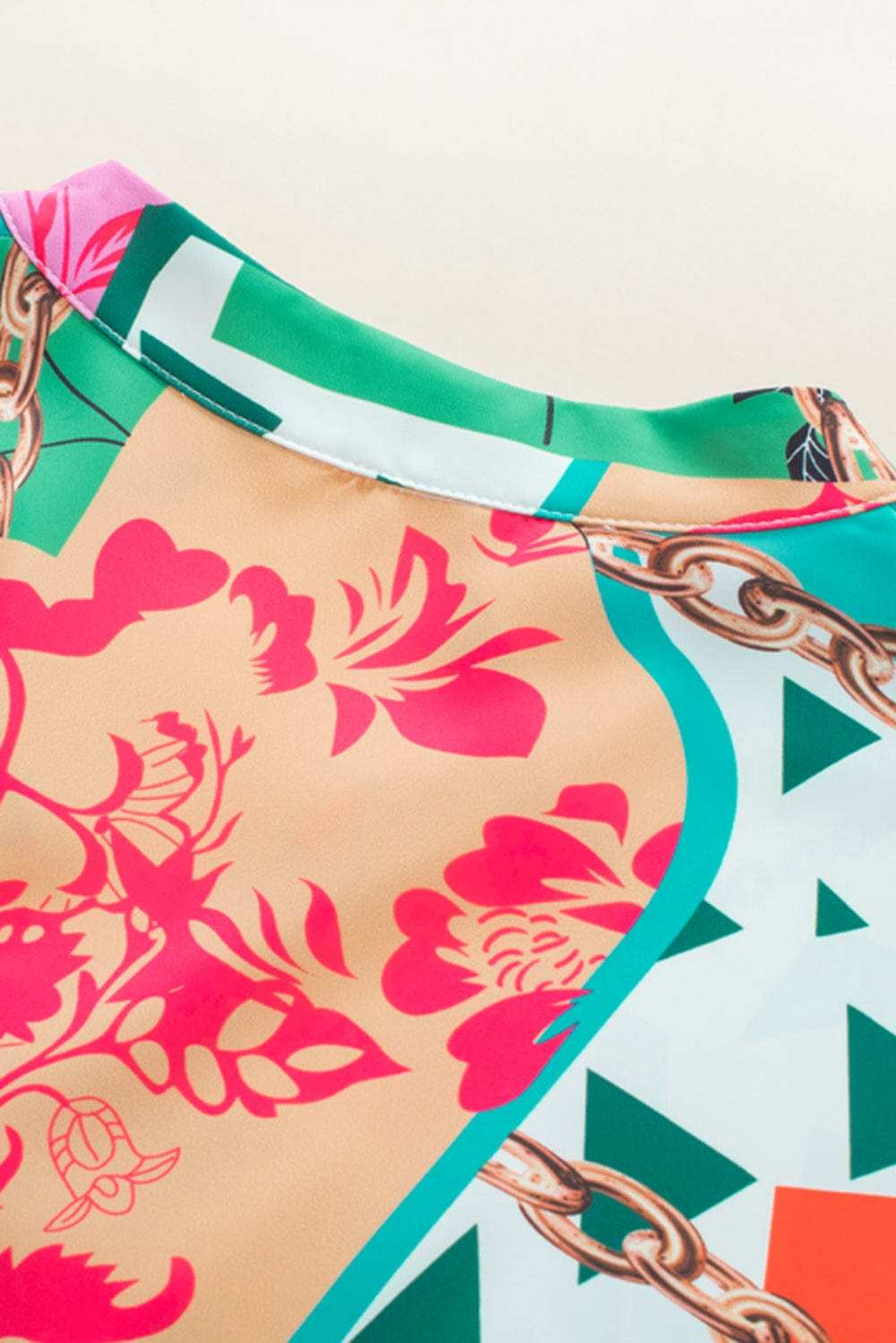 Printed Surplice Half Sleeve Mini Dress - Trendsi - Flyclothing LLC