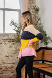 Sew In Love Full Size Color Block Exposed Seam Sweater - Trendsi - Flyclothing LLC