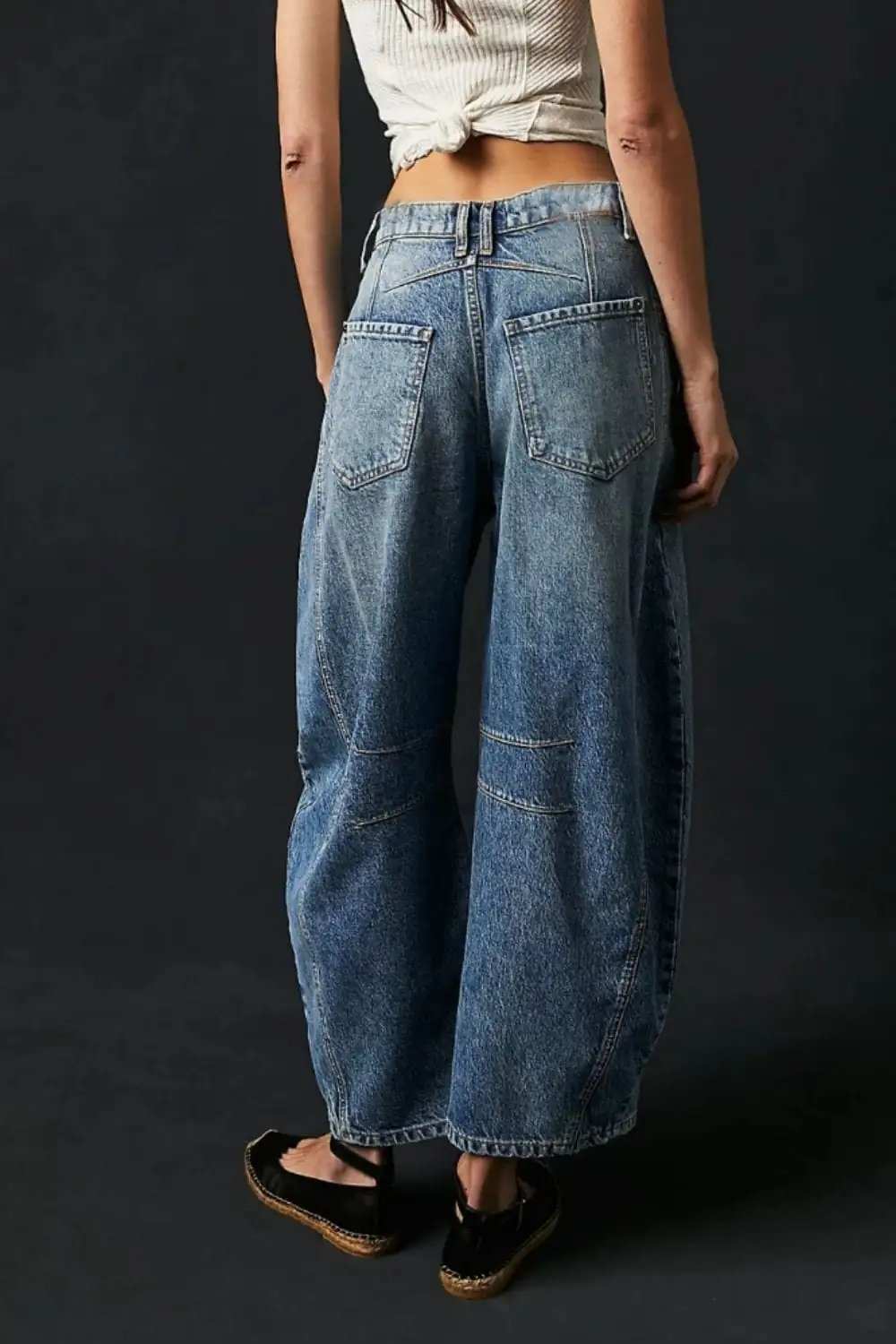 Wide Leg Jeans with Pockets - Trendsi - Flyclothing LLC
