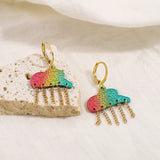 Rainbow Cloud Dangle Earrings - Trendsi - Flyclothing LLC