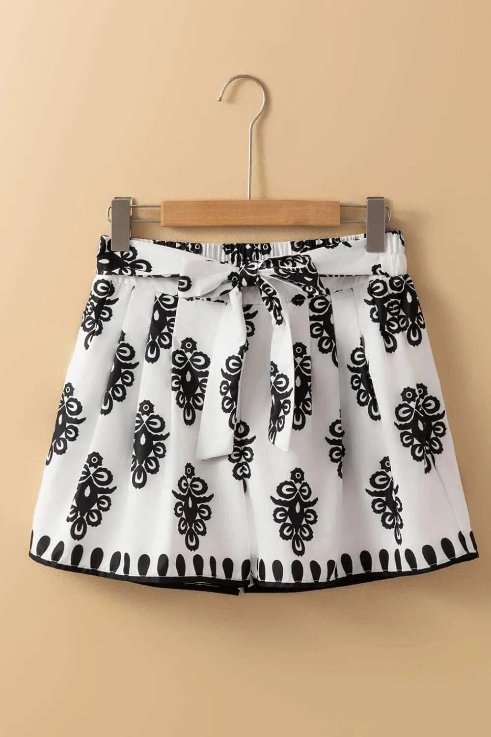 Tied Printed Shorts - Trendsi - Flyclothing LLC