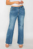 bytos Full Size Cat's Whiskers Mid Rise Bootcut Jeans - Trendsi - Flyclothing LLC