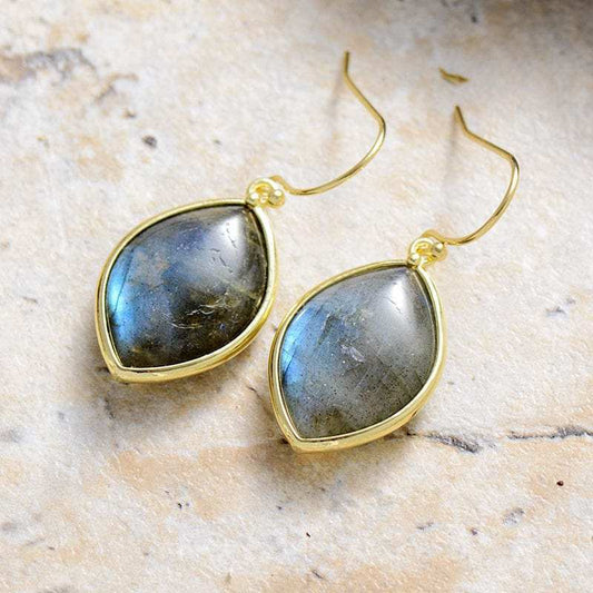 Copper Stone Teardrop Earrings - Trendsi - Flyclothing LLC