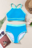 Crisscross Round Neck Two-Piece Swim Set - Trendsi - Flyclothing LLC