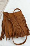 Suede Fringe Shoulder Bag - Trendsi - Flyclothing LLC