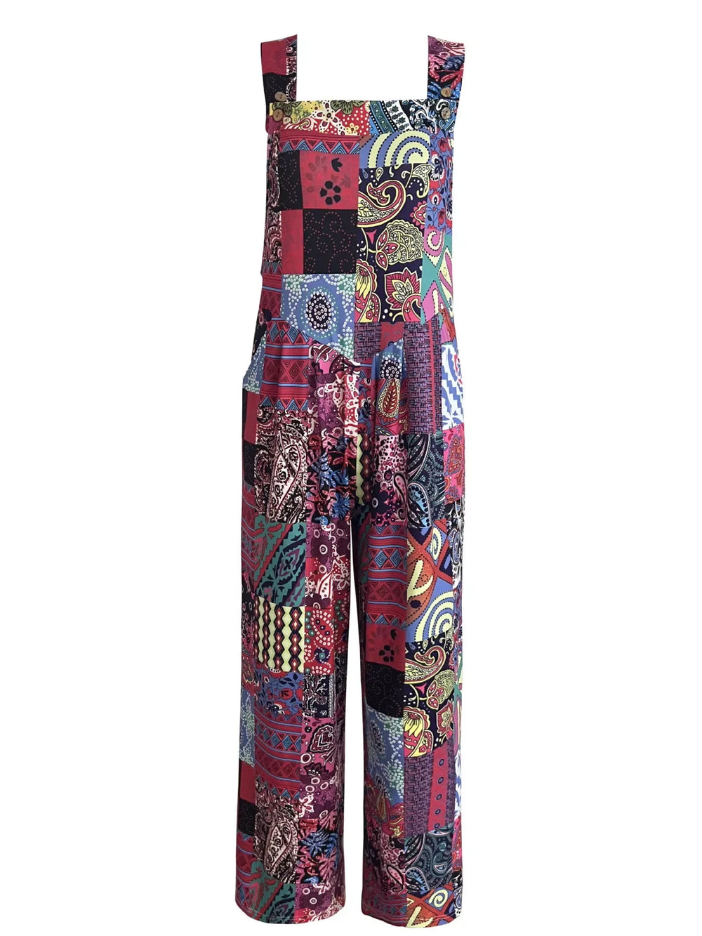 Plus Size Printed Wide Leg Jumpsuit - Trendsi - Flyclothing LLC