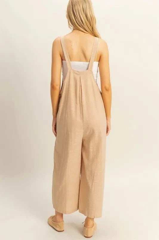 HYFVE Textured Wide Leg Overall - Trendsi - Flyclothing LLC
