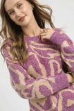 Umgee Ribbed Hem Contrast Dropped Shoulder Sweater - Trendsi - Flyclothing LLC