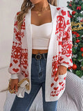 Pocketed Open Front Long Sleeve Cardigan - Trendsi - Flyclothing LLC