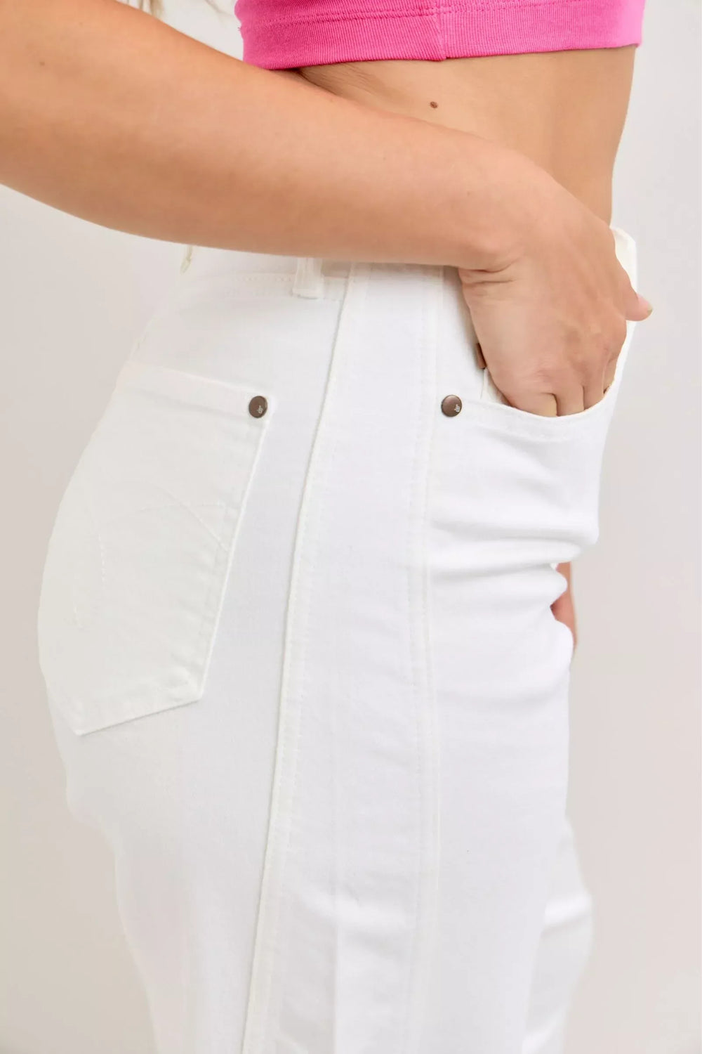 Judy Blue High-Waisted Rigid Magic Panel Barrel Jeans - Trendsi - Flyclothing LLC