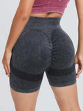Washed High Waist Active Shorts - Trendsi - Flyclothing LLC