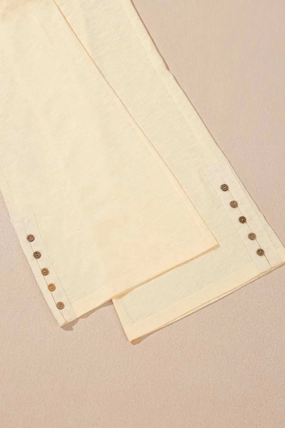 Solid Color Tank Top and Smocked Waist Pants Set - Trendsi - Flyclothing LLC