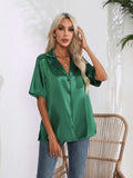 Button Down Short Sleeve Shirt - Trendsi - Flyclothing LLC
