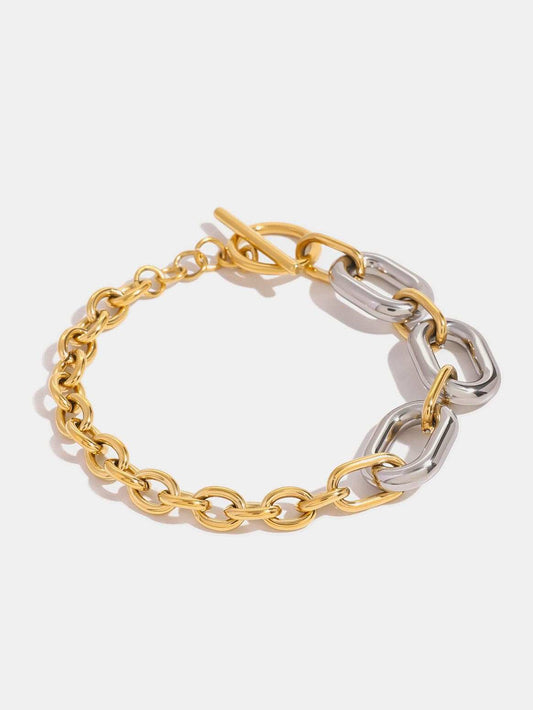 18K Gold-Plated Stainless Steel Chain Bracelet - Trendsi - Flyclothing LLC