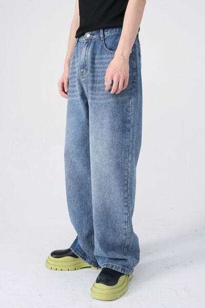 Baggy Jeans with Pockets - Trendsi - Flyclothing LLC