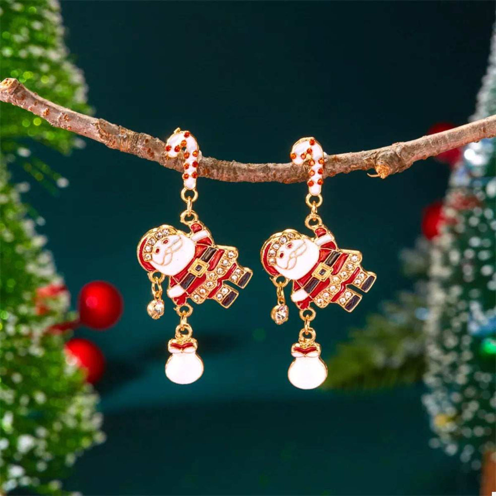 Christmas Santa Drop Earrings - Trendsi - Flyclothing LLC