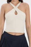 Crisscross Grecian Neck Active Cami - Trendsi - Flyclothing LLC