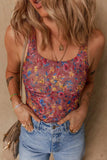 Floral Mesh Scoop Neck Wide Strap Bodysuit - Trendsi - Flyclothing LLC