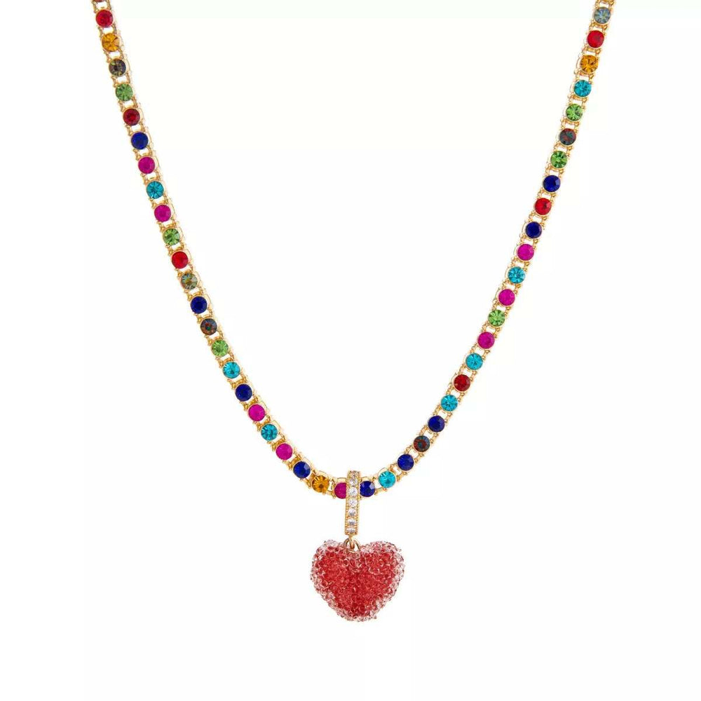 Colorful Resin Heart Necklace - Trendsi - Flyclothing LLC