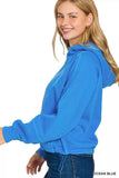 Zenana Fleece Pigment Dye Zip Up Hoodie with Pockets - Trendsi - Flyclothing LLC
