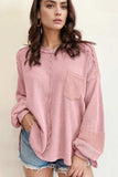 Exposed Seam Round Neck Long Sleeve Sweatshirt - Trendsi - Flyclothing LLC