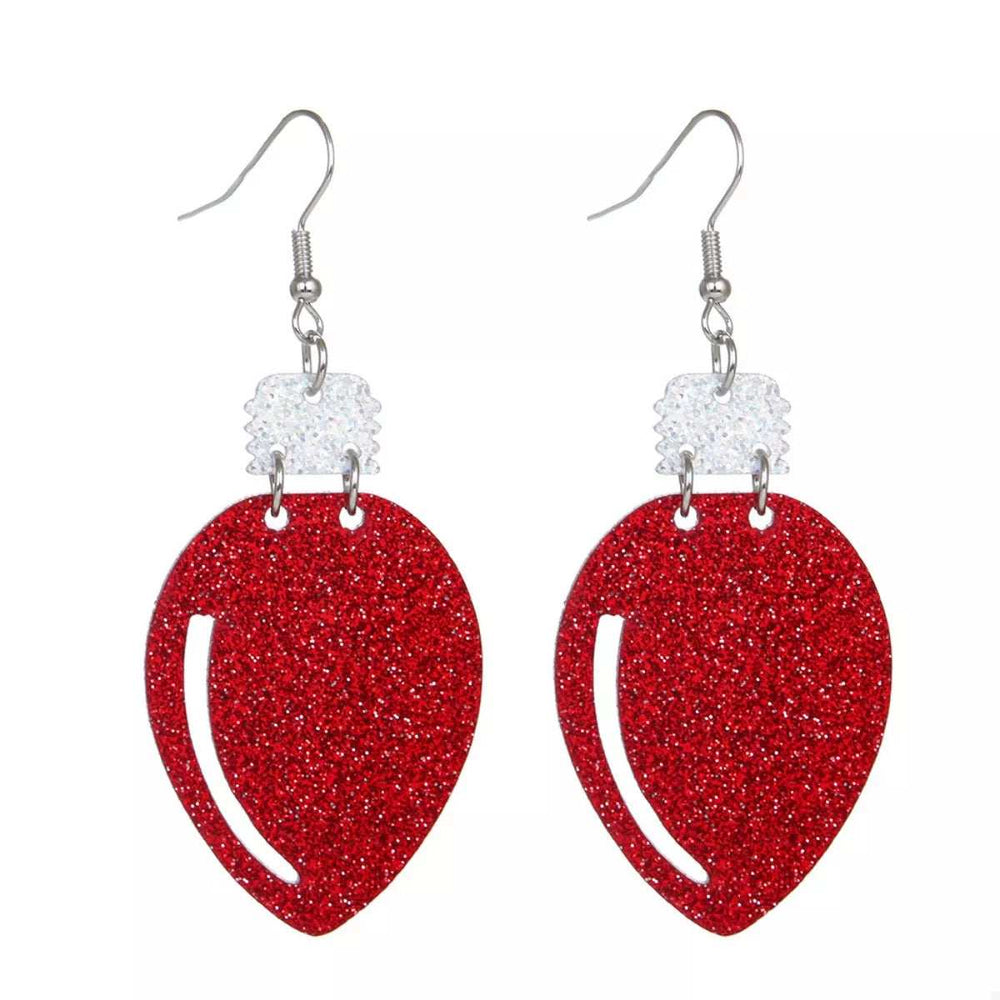 Christmas Glitter Drop Earrings - Trendsi - Flyclothing LLC