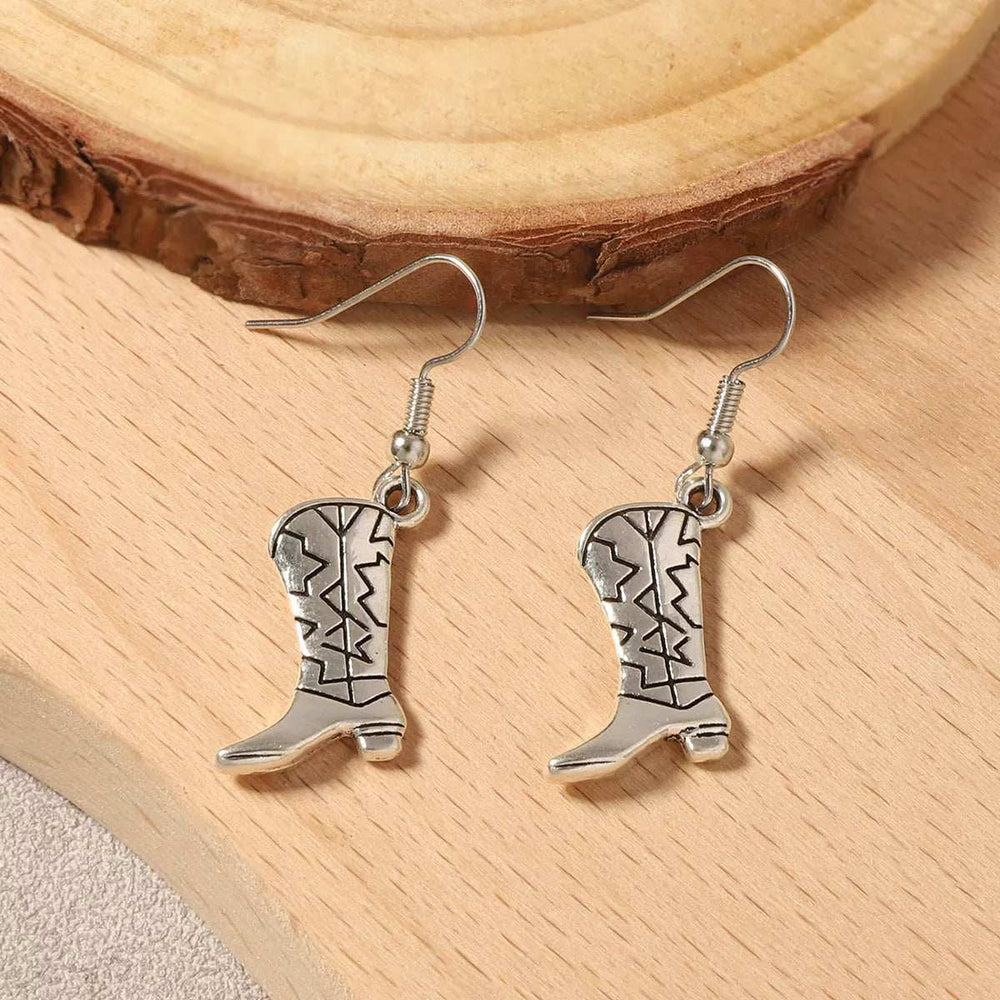 Western Cowboy Boot Dangle Earrings - Trendsi - Flyclothing LLC