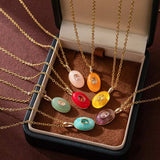 Natural Stone Pendant Necklace - Trendsi - Flyclothing LLC