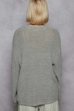 POL Oversized V-Neck Knit Top - Trendsi - Flyclothing LLC