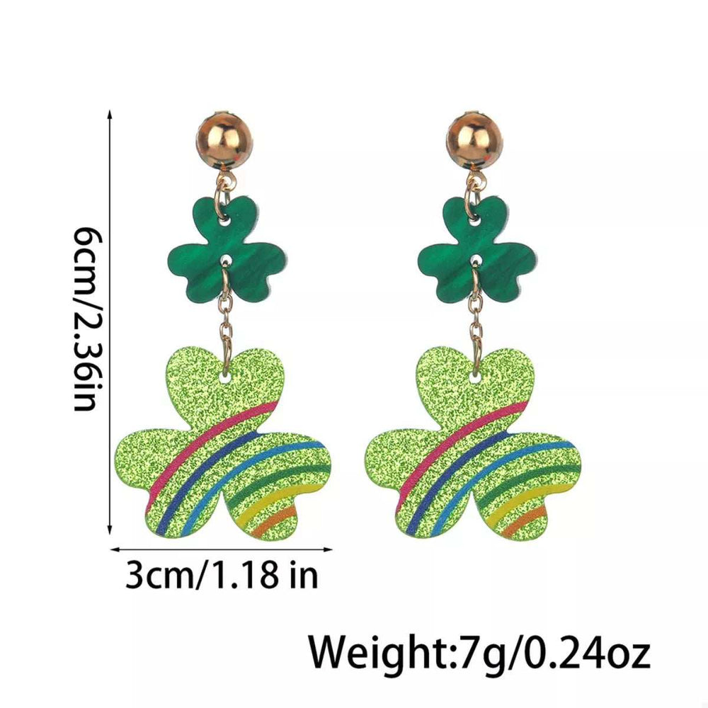 Lucky Clover Dangle Earrings - Trendsi - Flyclothing LLC
