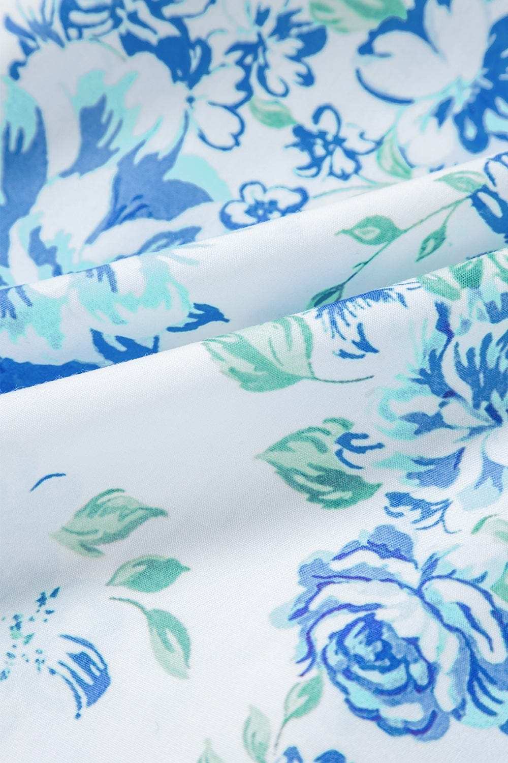 Floral Print Ruffle Sleeve Frilly Button Up Shirt - Trendsi - Flyclothing LLC