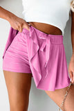 Drawstring High Waist Lined Active Skorts - Trendsi - Flyclothing LLC