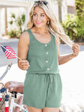 Scoop Neck Wide Strap Romper with Pockets - Trendsi - Flyclothing LLC