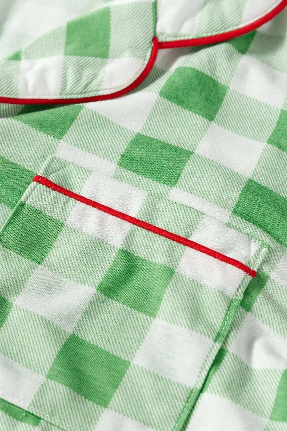 Plaid Collared Neck Long Sleeve Top and Pants Set - Trendsi - Flyclothing LLC