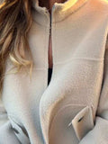 Full Size Textured Knit Zip Up Outerwear Plus Size - Trendsi - Flyclothing LLC