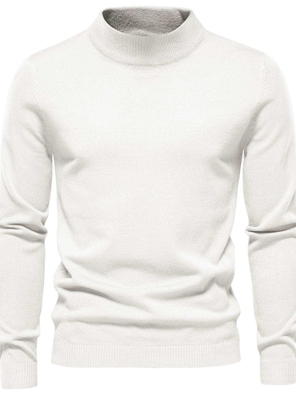 Men's Mock Neck Long Sleeve Sweater - Trendsi - Flyclothing LLC