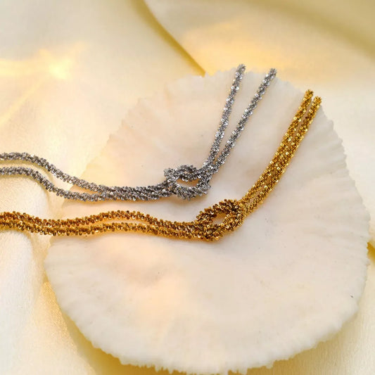 Stainless Steel Twisted Chain Bracelet - Trendsi - Flyclothing LLC