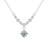 1 Carat Moissanite 925 Sterling Silver Necklace - Trendsi - Flyclothing LLC