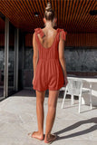 Full Size Scoop Neck Tie Shoulder Romper - Trendsi - Flyclothing LLC
