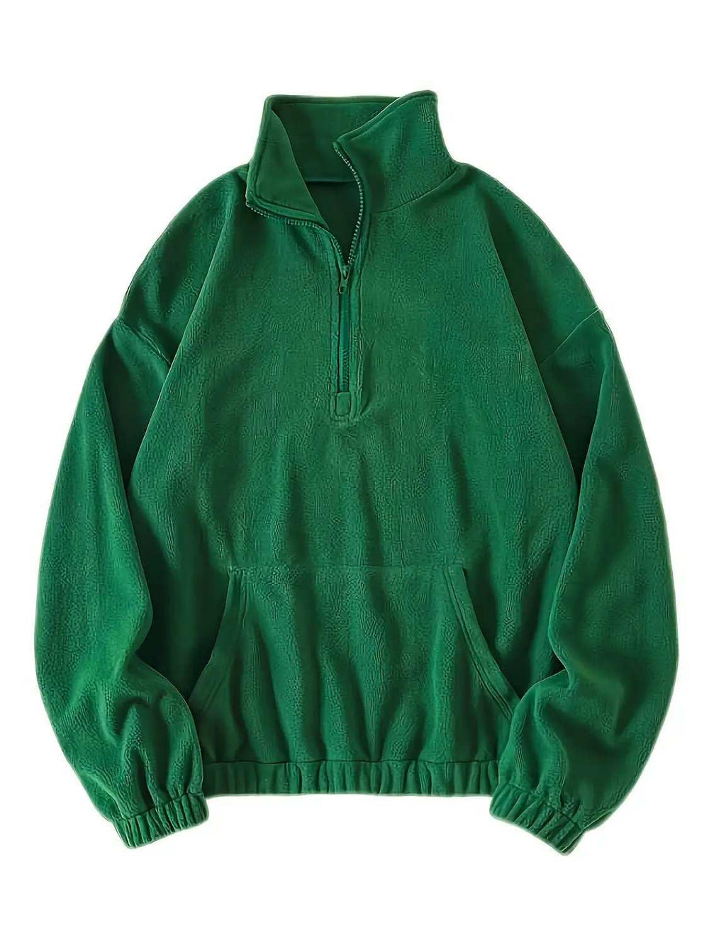 Half Zip Long Sleeve Sweatshirt - Trendsi - Flyclothing LLC