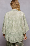 POL Embroidered Floral Collared Neck Shirt with Scalloped Edges - Trendsi - Flyclothing LLC