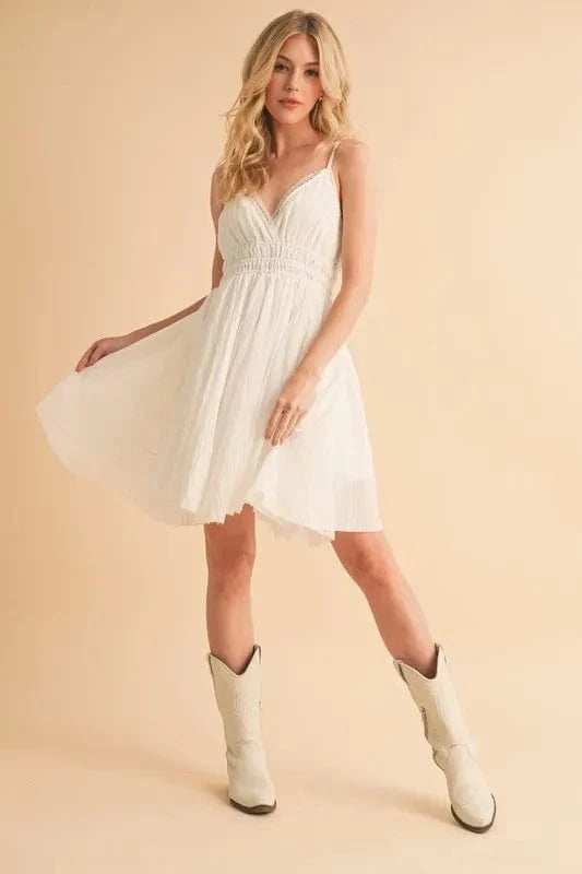 Aemi+Co Lace Detail Mini Cami Dress - Trendsi - Flyclothing LLC