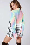 BiBi Tie Dye French Terry Cowl Neck Top - Trendsi - Flyclothing LLC