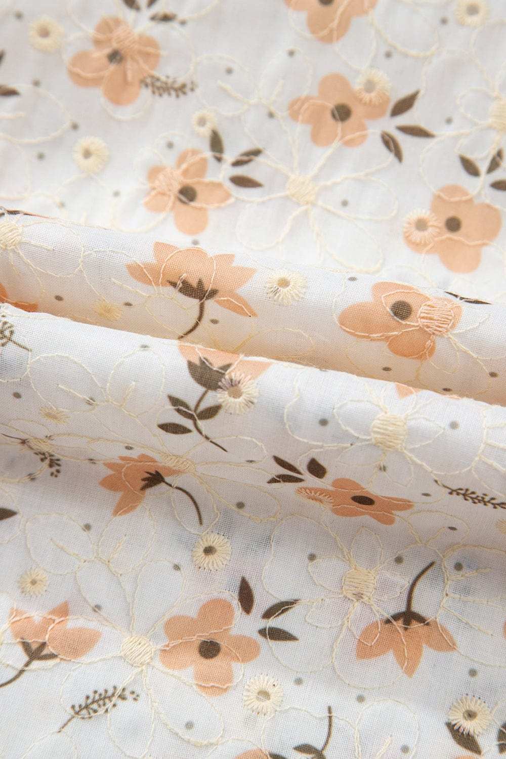 Frill Printed Notched Short Sleeve Blouse - Trendsi - Flyclothing LLC