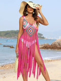 Fringe Spaghetti Strap Cover-Up - Trendsi - Flyclothing LLC